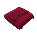 Red Warm Cozy Knitted Throw Blankets 130cm X160cm