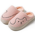 Striped Cat Indoor Non-slip Bedroom Warm Plush House Shoes