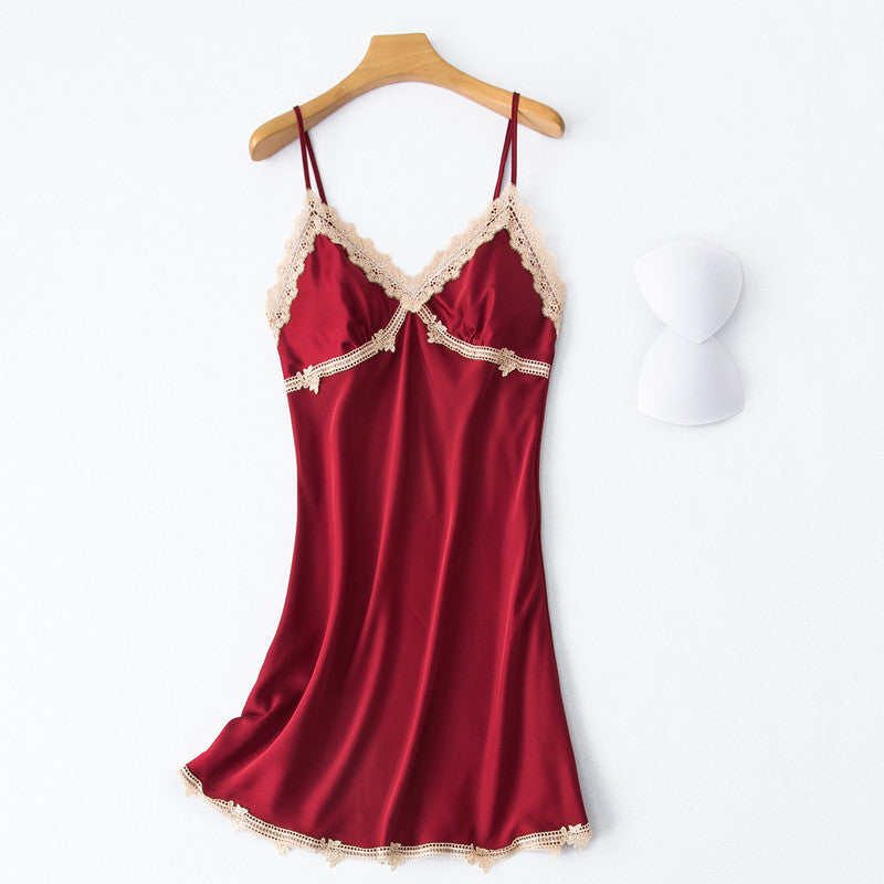 Satin Chiffon Silk Sling Sexy Thin Pajamas