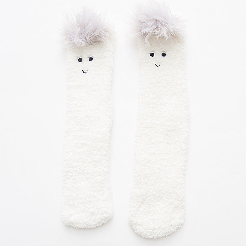 Cute Cartoon Thickened Thermal Home Towel Socks Sleep Floor Socks