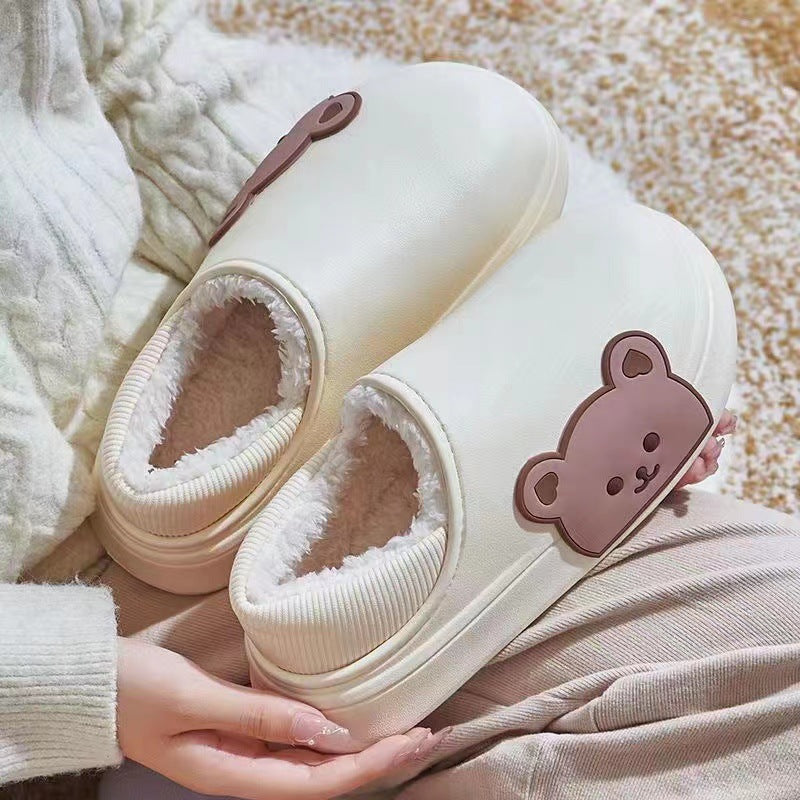 Fluffy Bear House Shoes For Women