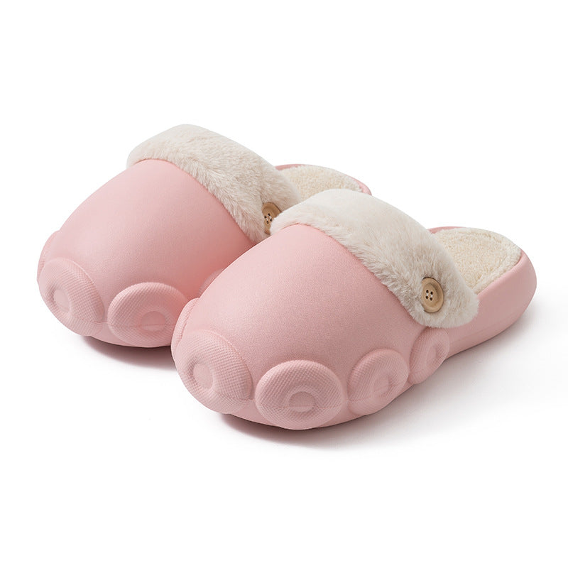 Fluffy Bear Detachable Washable House Slippers