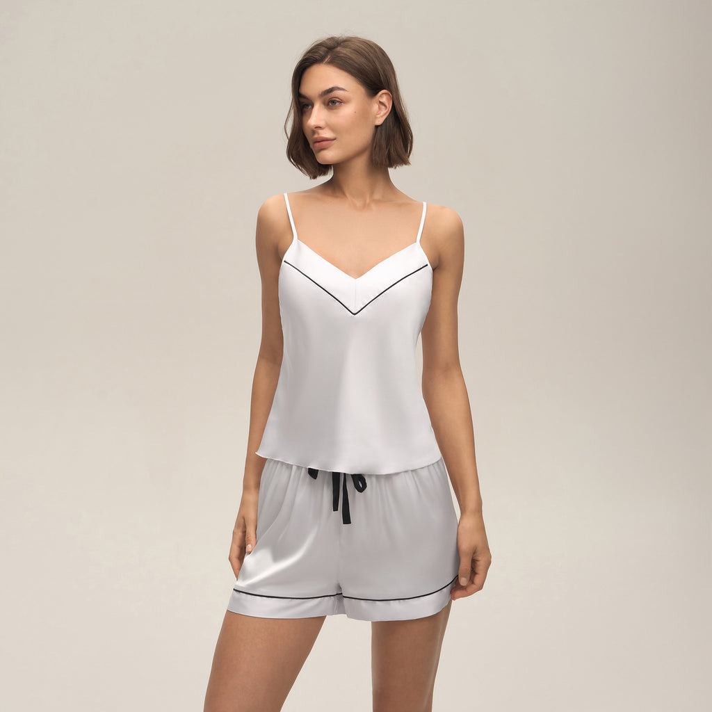 Suspender Shorts Two Piece Pajama And Loungewear Set