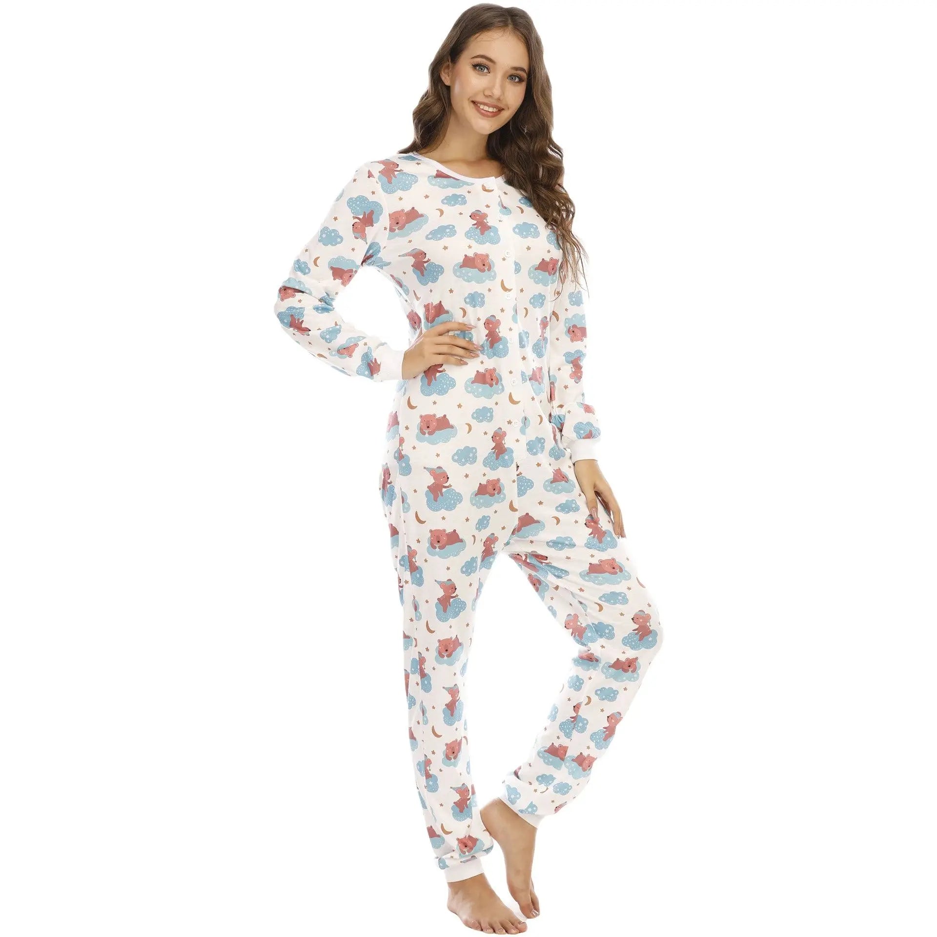 Cute Cartoons Onesies Soft  One-piece Pajamas