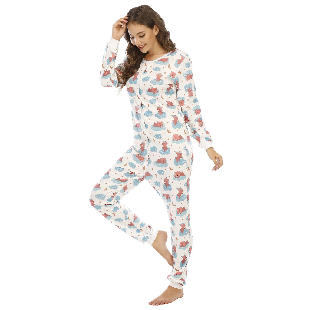 Cute Cartoons Onesies Soft  One-piece Pajamas