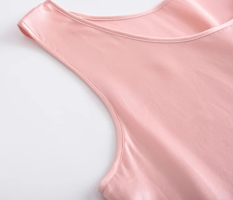 Ladies 100% Mulberry Silk Pajamas Set Sleepwear Shorts and Tank Top