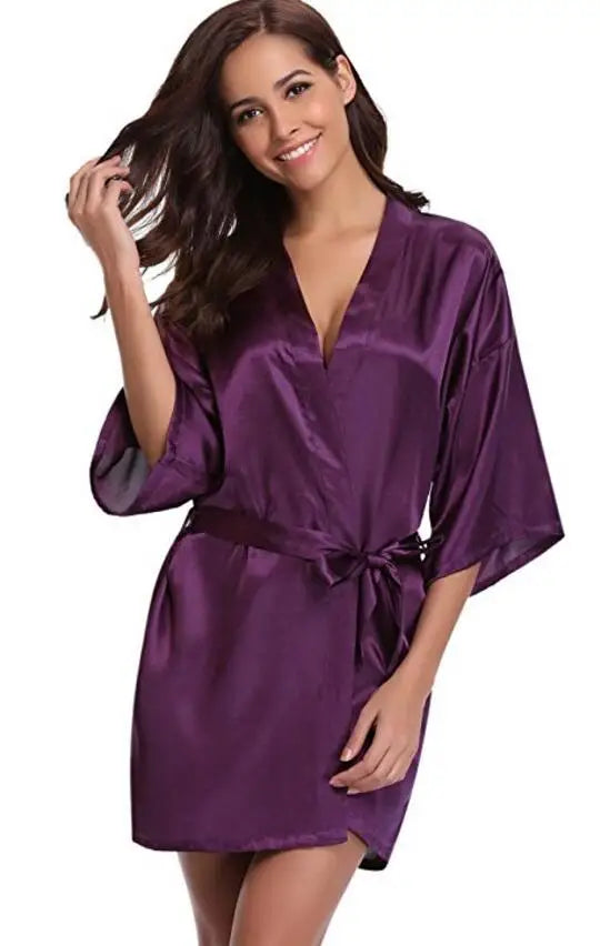 Silk Kimono Satin Robe