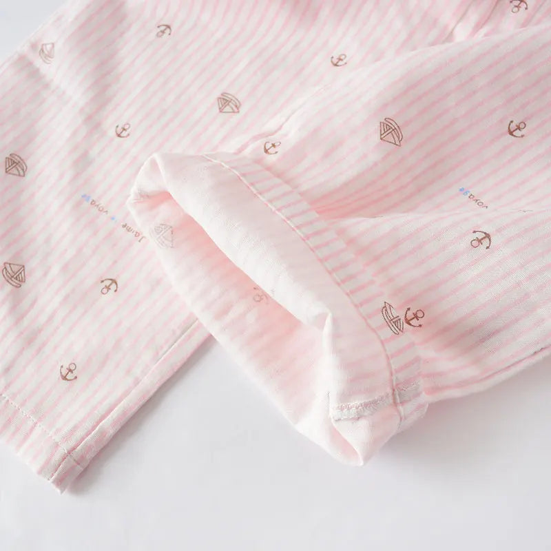 Casual Women Cotton Double Gauze Thin Sleep Pants Sleep Bottoms