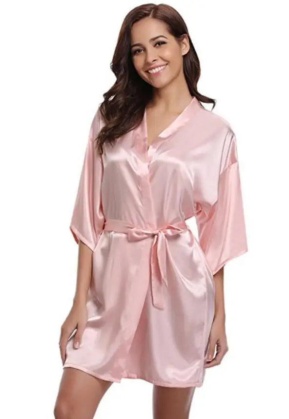 Silk Kimono Satin Robe