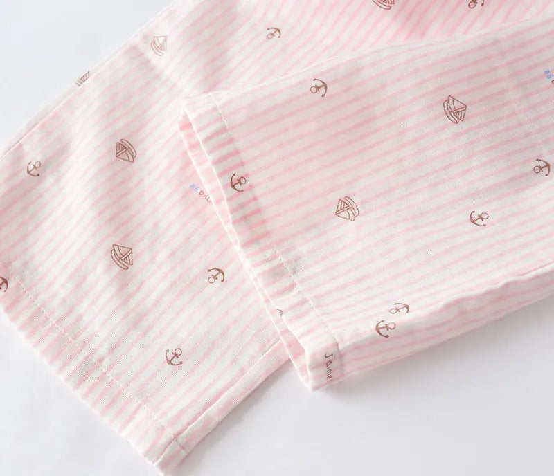 Casual Women Cotton Double Gauze Thin Sleep Pants Sleep Bottoms