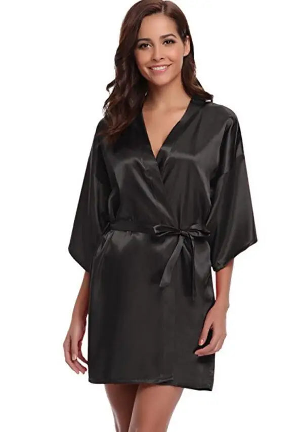 Silk Kimono Satin Robe