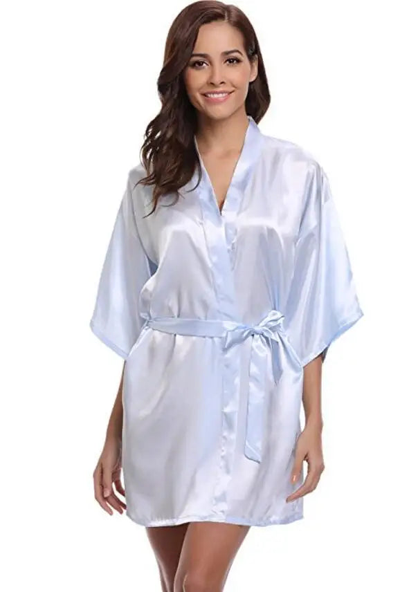 Silk Kimono Satin Robe
