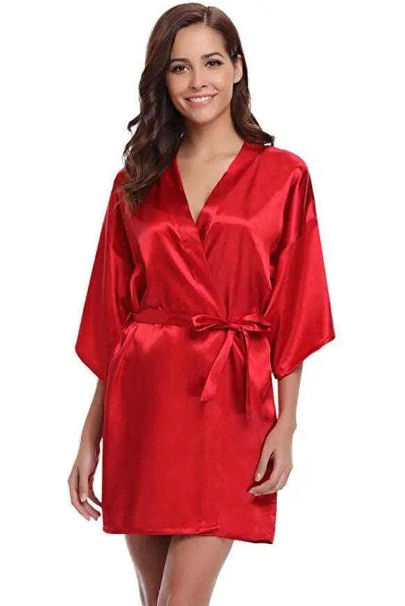 Silk Kimono Satin Robe