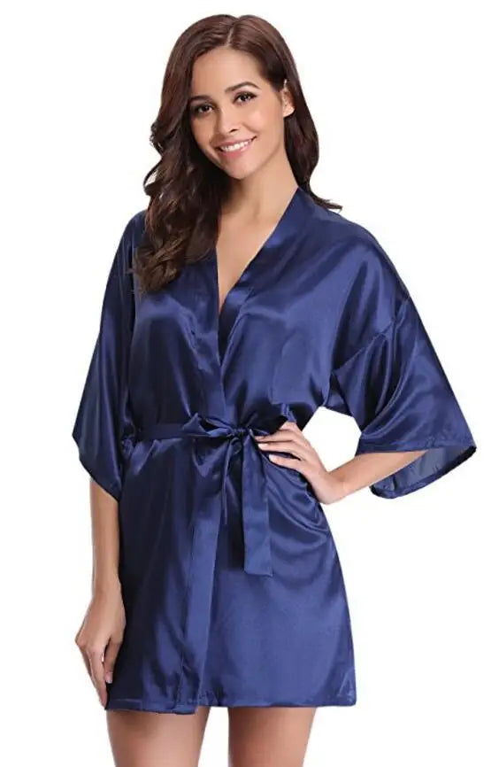 Silk Kimono Satin Robe