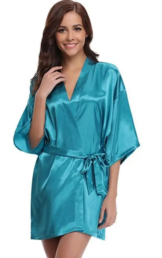 Silk Kimono Satin Robe