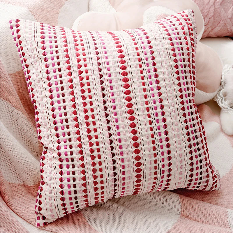 Pink Style Cute Pink Floral Throw Pillow Creamy Style Cushions