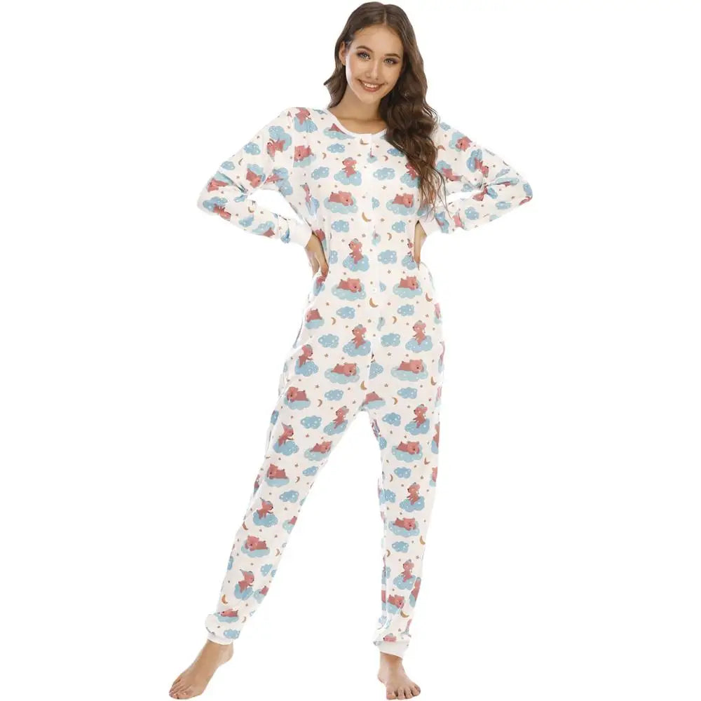 Cute Cartoons Onesies Soft  One-piece Pajamas