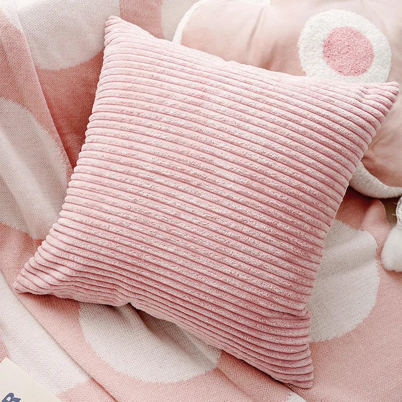 Pink Style Cute Pink Floral Throw Pillow Creamy Style Cushions