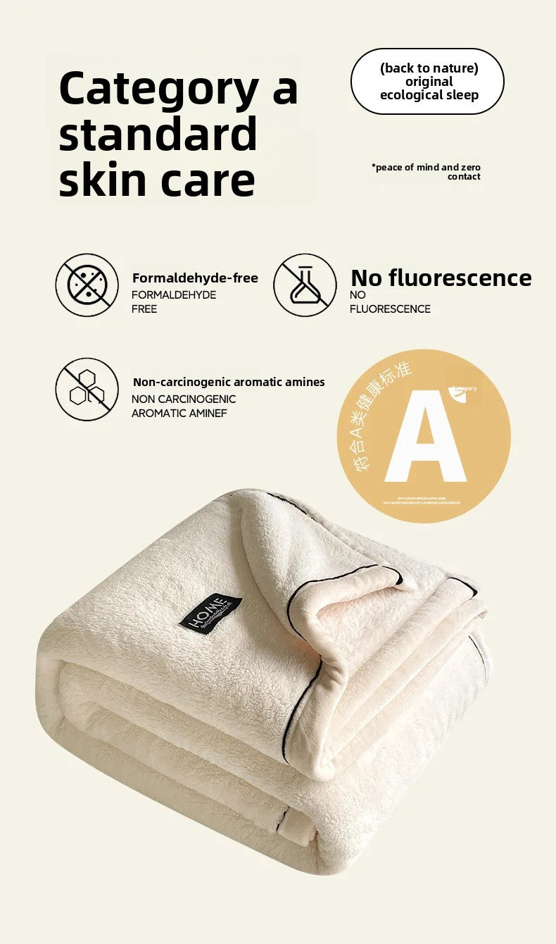 Woolen Thick Double-sided Fluffy Warm Blanket