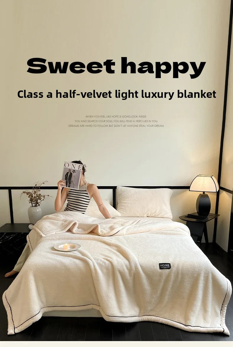 Woolen Thick Double-sided Fluffy Warm Blanket