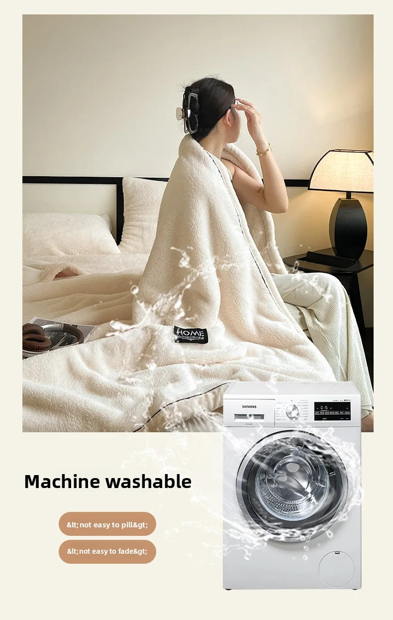 Woolen Thick Double-sided Fluffy Warm Blanket