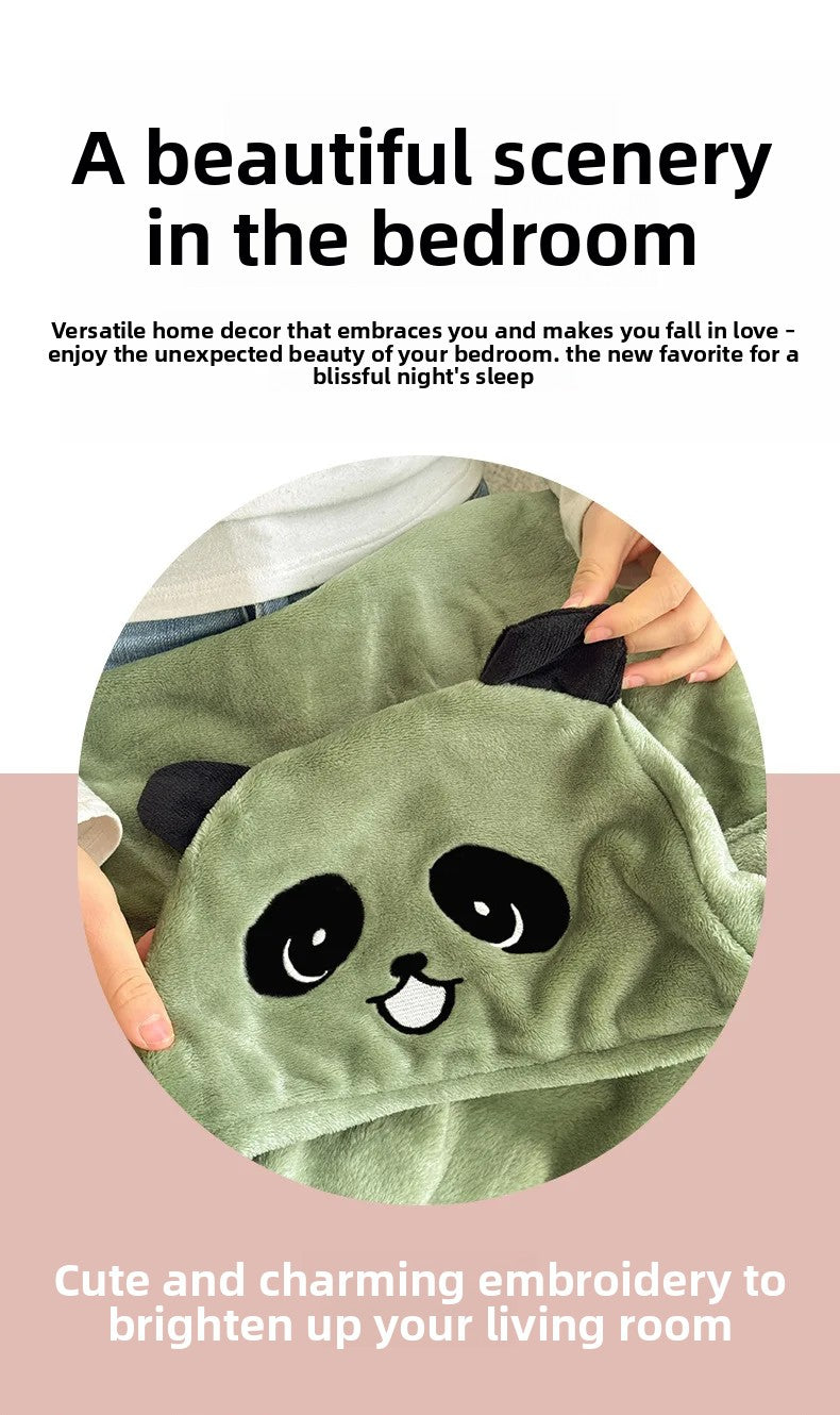 Milk Fleece Shawl Fleece Thickened Cloak Small Blanket Hooded Cape