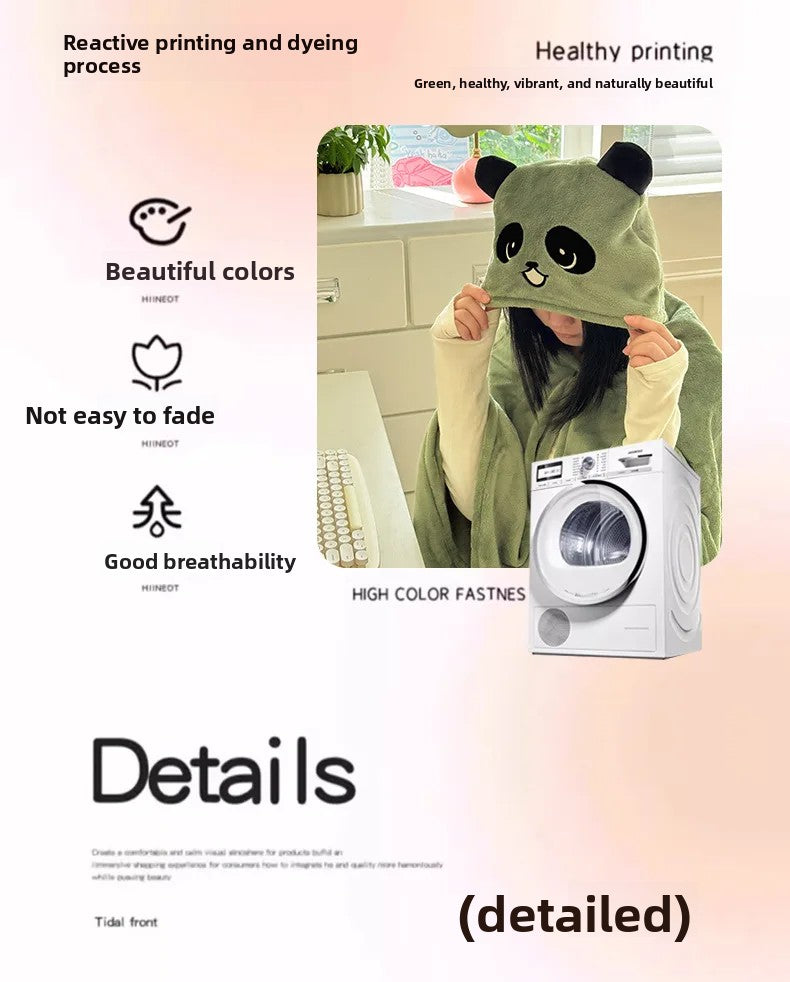 Milk Fleece Shawl Fleece Thickened Cloak Small Blanket Hooded Cape