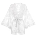 Sexy Lace Ladies Single Size Loose Black and White Bathrobes