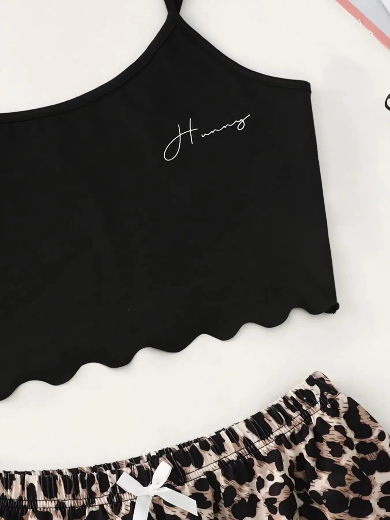 Sling V-Neck Sleeveless Top and Shorts Sets Pajamas