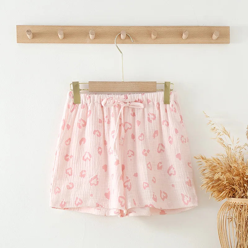 Cotton Pajamas Shorts Cotton Loose Fitting