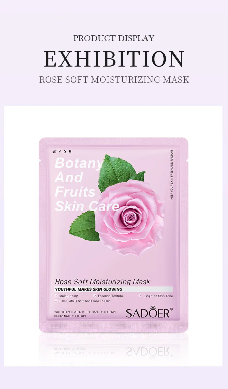 Natural Plant Face Mask Beauty Skincare Facial Masks Moisturizing Firming Hydrating Facial Mask Face Care Korean Cosmetics 8pcs