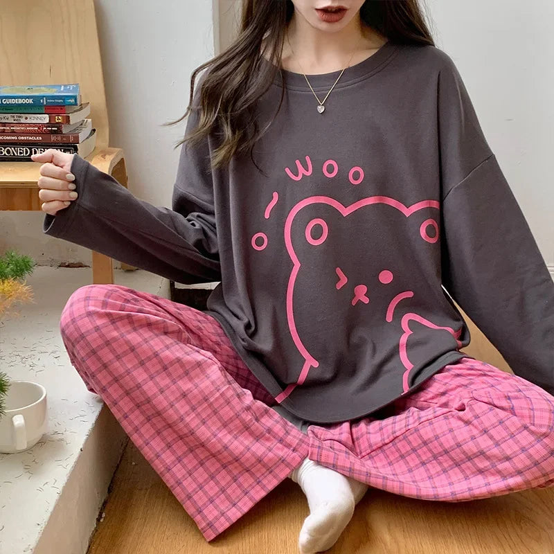 Long-sleeved Pants Leisure Cotton Homewear