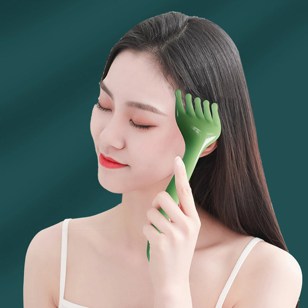 Face 5 Claw Resin Meridian Massage Brush Gua Sha Acupoint Unblocking Facial Tools Hair Scalp Massager Stress Relief Tools