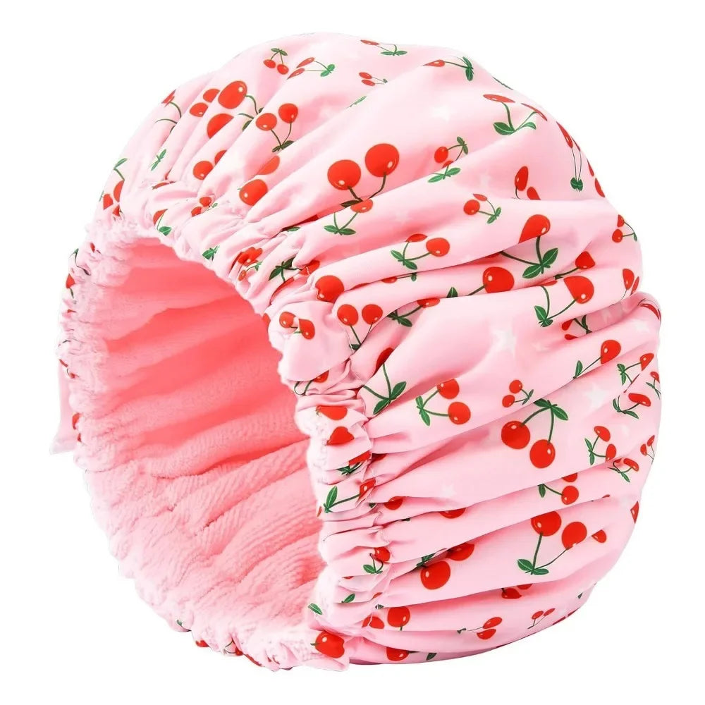 Waterproof 3 in 1 Shower Cap Adjustable Polyester Absorbent Ultra Fine Fiber Dry Cap