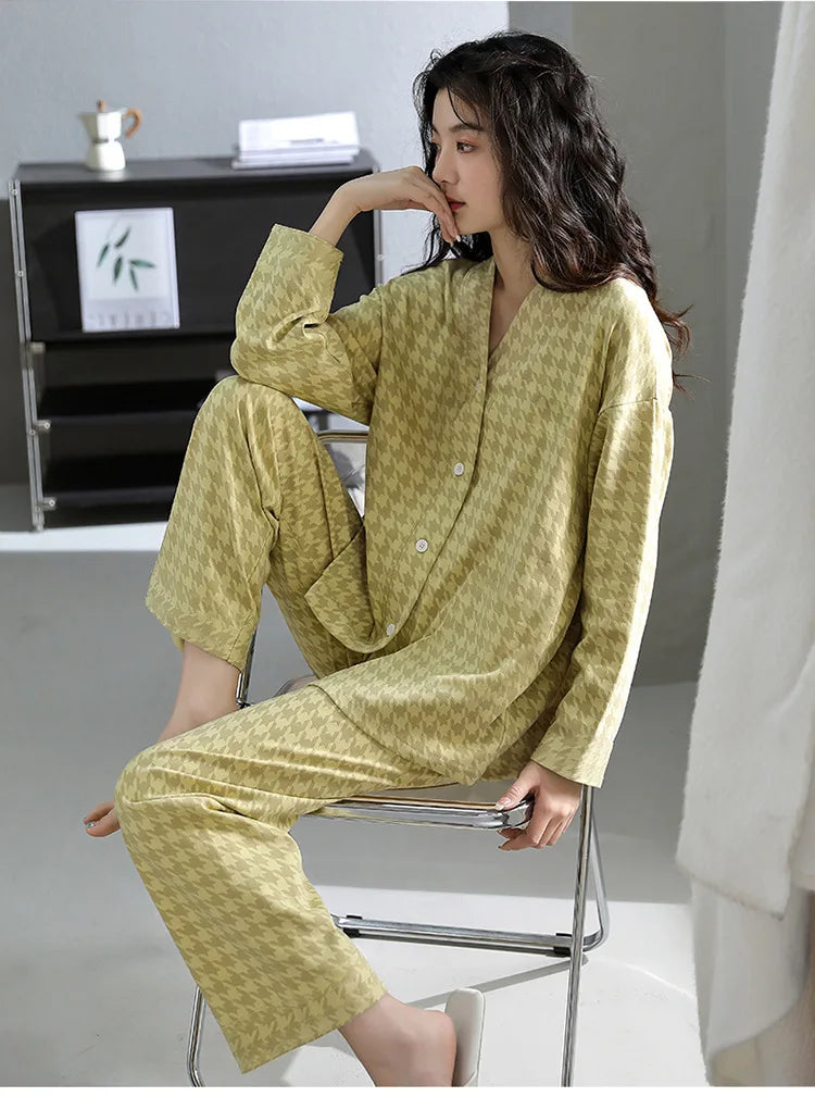Women's Long-Sleeved Homewear Autumn and Winter Models Homewear Suit
