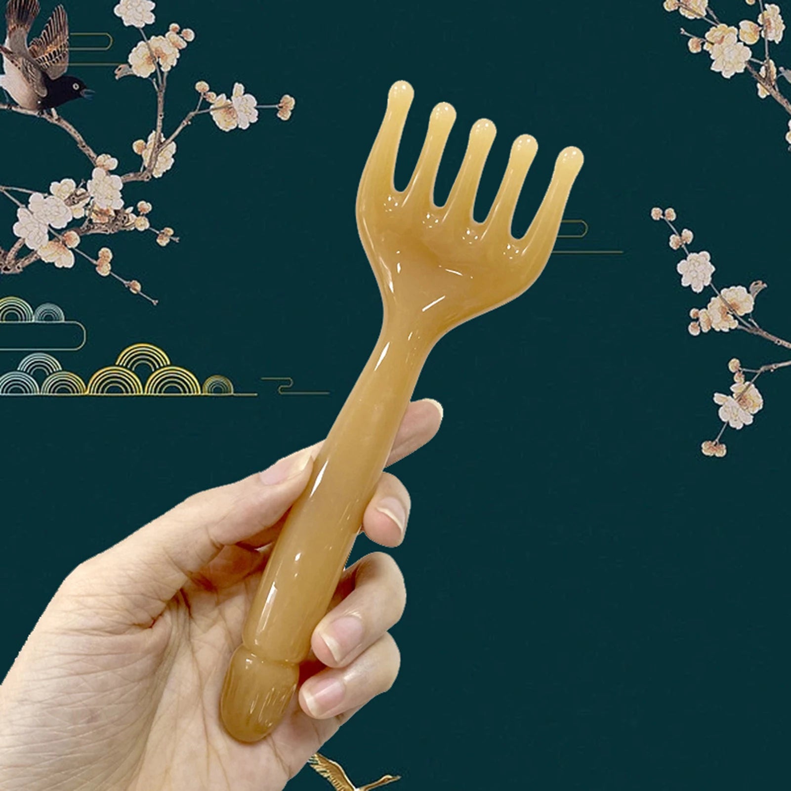 Face 5 Claw Resin Meridian Massage Brush Gua Sha Acupoint Unblocking Facial Tools Hair Scalp Massager Stress Relief Tools