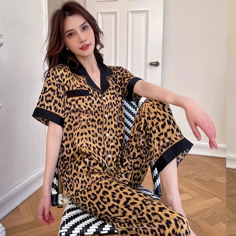 Leopard Pajamas Set