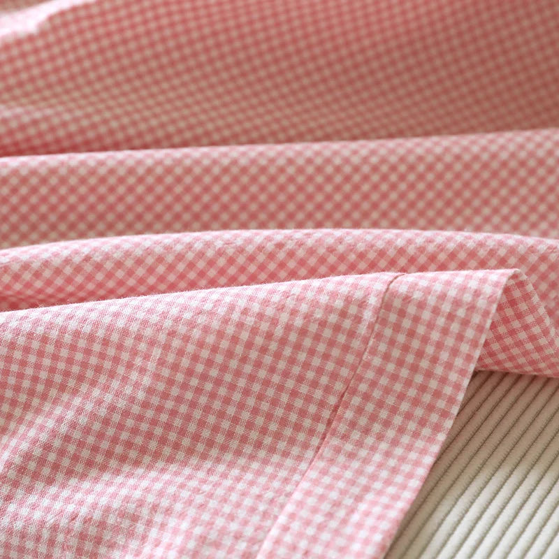 Loose Size Plaid Pajama Pants Elastic Waist Casual Homewear Women Nine-point Trousers