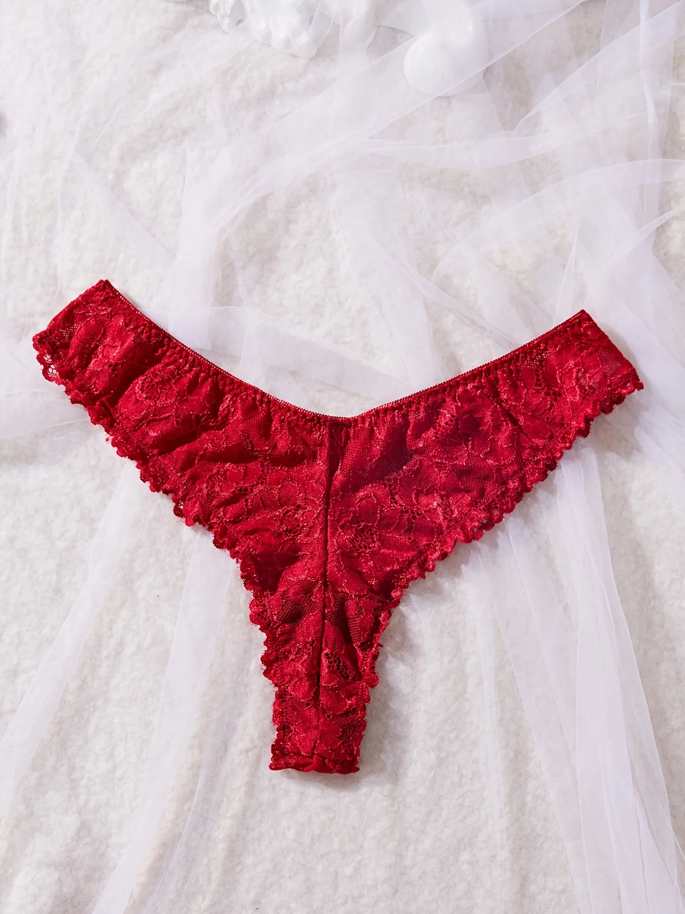 Sexy Lace Lingerie with Matching Panties V-Neck Sheer Lace Camisole Nightie