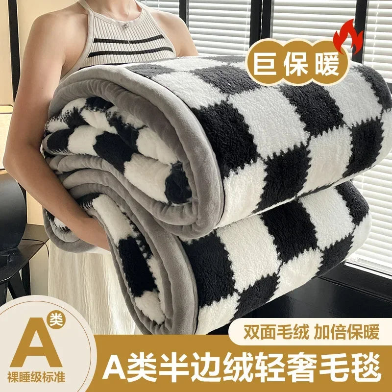 Woolen Thick Double-sided Fluffy Warm Blanket