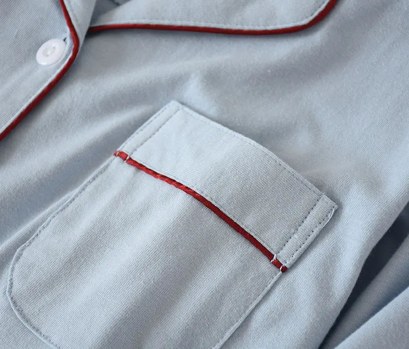 Cotton Knitted Long Sleeved Sleeping Cardigan Shirt Dress