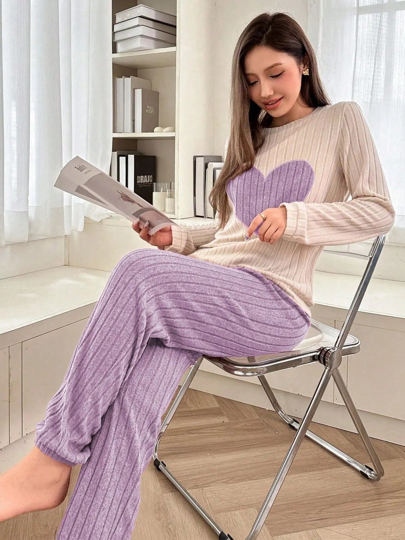 Women Casual and Comfortable Heart Shaped Home Clothes