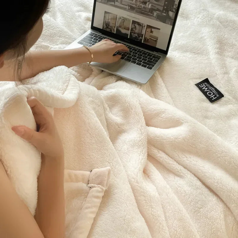 Woolen Thick Double-sided Fluffy Warm Blanket
