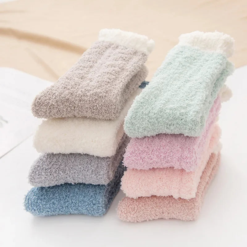 Fuzzy Cute Thick Thermal Fluffy Soft Sleeping Socks