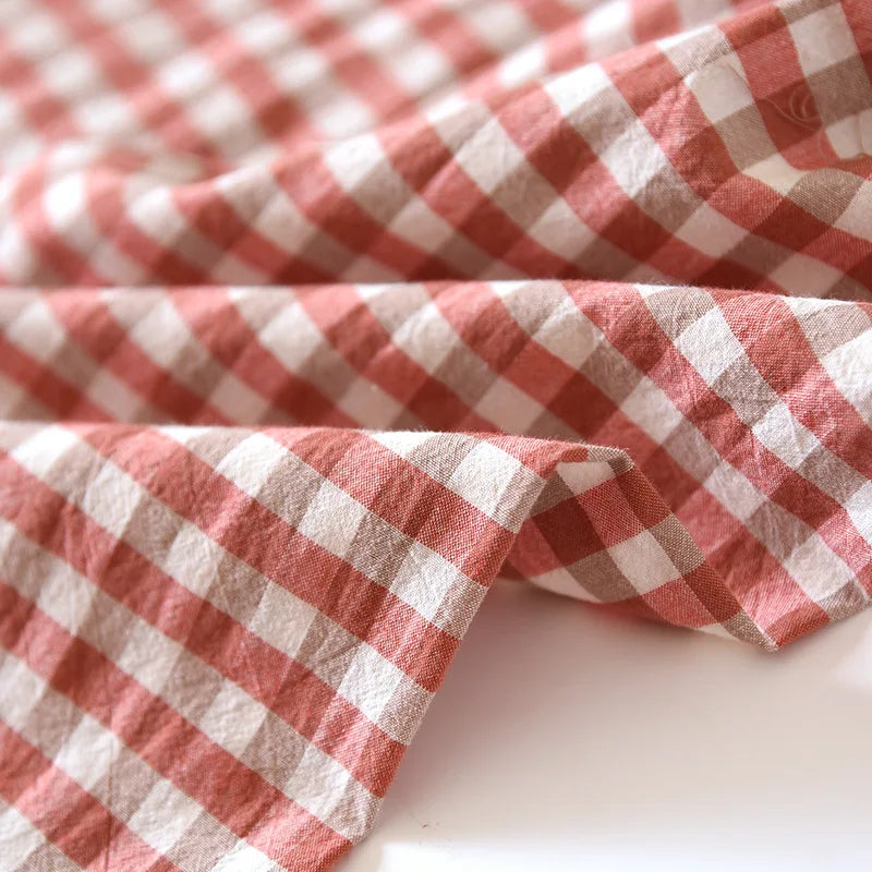 Cotton 100% Plaid Long Sleeve Two Piece Pajama Set