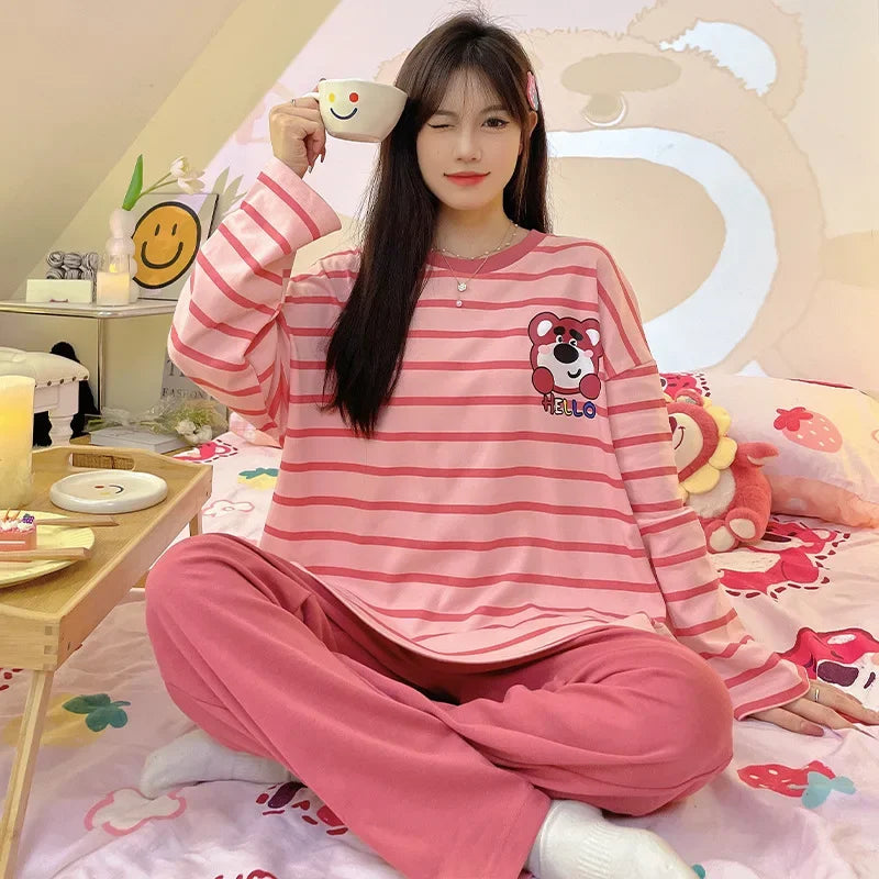 Long-sleeved Pants Leisure Cotton Homewear
