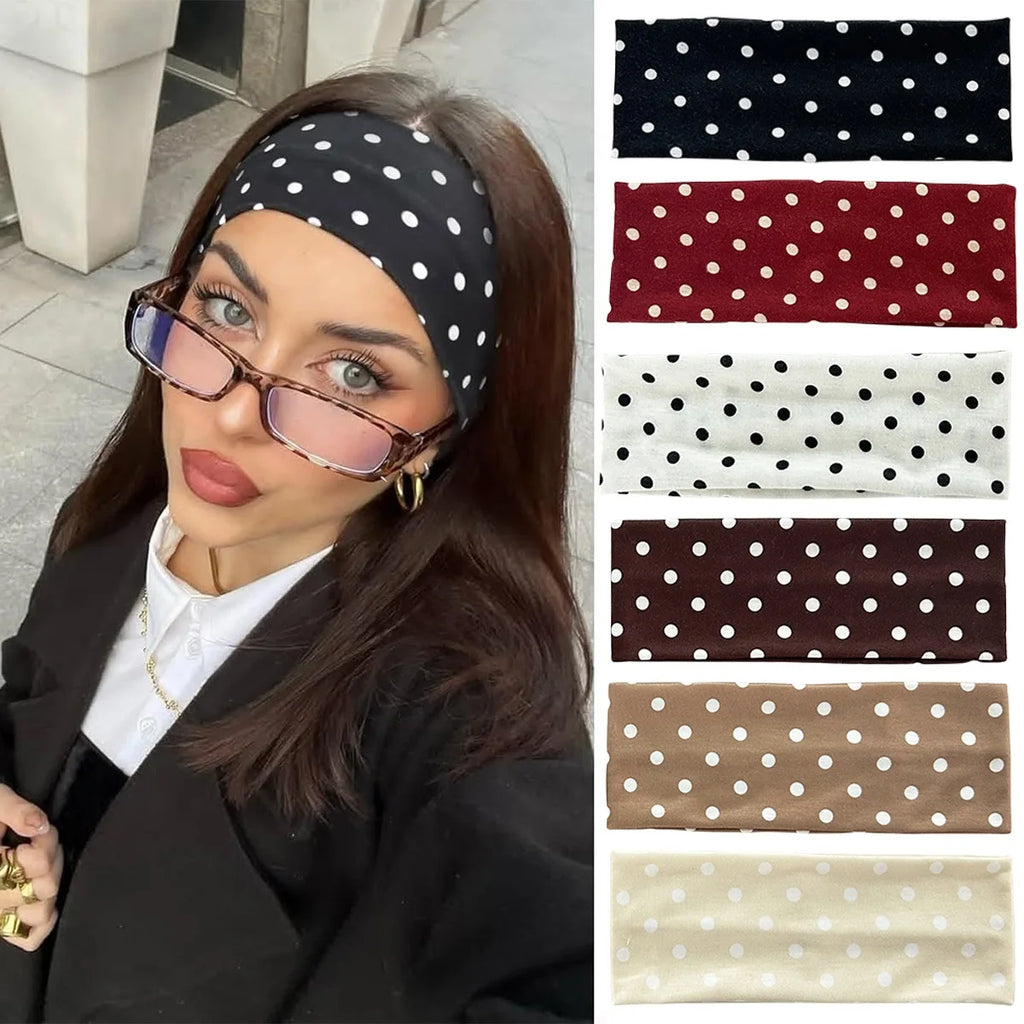 Polka Dot Yoga Elastic Headband