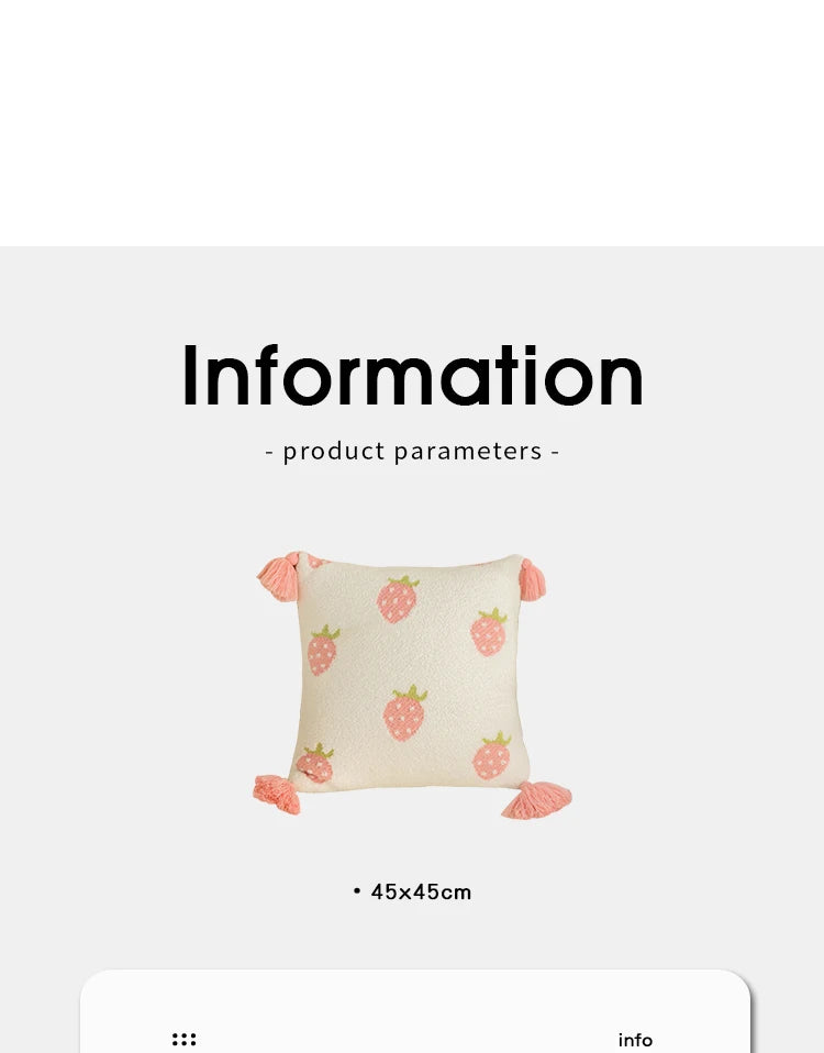 Tussle Style Plush Pillowcase Flower & Fruit Patterns