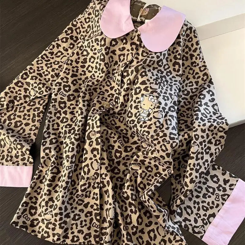 Hello Kitty Kawaii Leopard Print Set