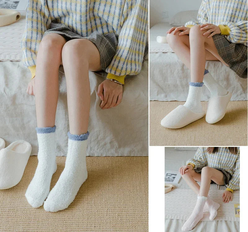 Fuzzy Cute Thick Thermal Fluffy Soft Sleeping Socks